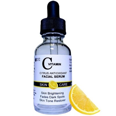 Vitamin C Antioxidant Facial Serum Skin Brightening Fades Dark Spots ALKAVITA