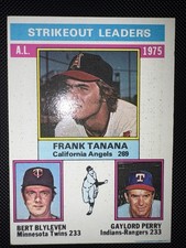1976 Topps - League Leaders Bert Blyleven, Gaylord Perry, Frank Tanana #204
