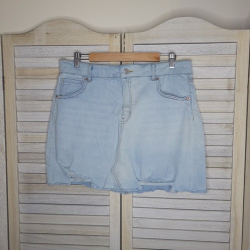 Wild Fable Light Wash Denim Skirt Womens Size 16 Regular 34 Waist Short