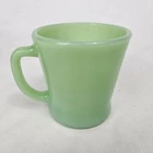 Vintage 1962-1974 Fire King Oven Ware Green Jadeite Coffee Mug "D" Handle