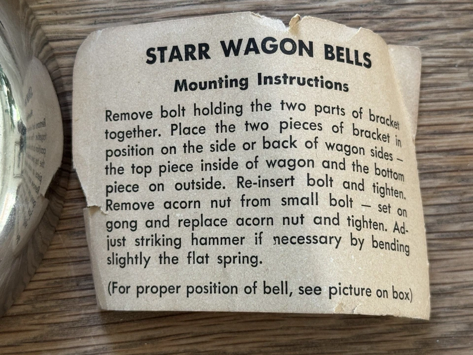 NUEVO DE LOTE STARR WAGON BELL, RADIO FLYER COCHE ROJO ACCESORIO AÑOS 50 PEDALES COCHE JUGUETE 335 Foto 3 de 4