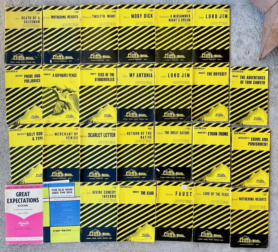 Lot Of 27 CLIFF NOTES From The 1960s Various Authors (see Pics) - Image 2 of 4