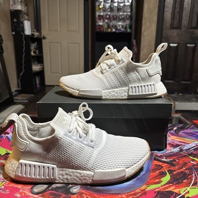 Adidas NMD R1 Cloud White Gum Mens Size 9 US Running Shoes D96635. Original Box!
