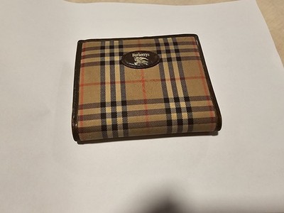 Burberry Nova Check Shadow Horse Clasp Bifold Wallet Women Wallet Accessory Orig