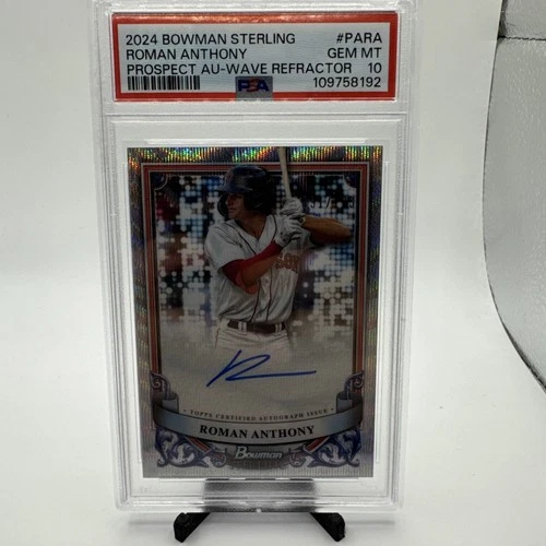 2024 BOWMAN STERLING ROMAN ANTHONY WAVE RC REFRACTOR AUTO /125 Psa 10