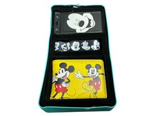 Disney Mickey Mouse Wallet  Keychain Set In Gift Box