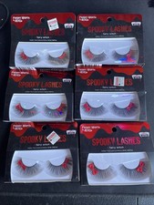 6 Fright Night Ardell False Lashes with adhesive Fairy Witch New Sealed Red Bow