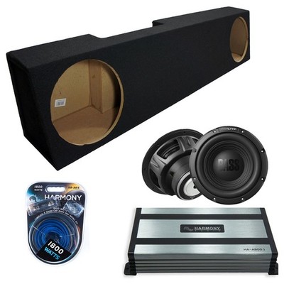 06-15 Dodge Ram Mega Cab Alpine W10S4 10'' Subwoofer Dual Sub Box & HA-A800.1 Amp