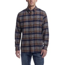 NEW Weatherproof Men's Size M Vintage Plaid Flannel Shirt Long Sleeve Button Up