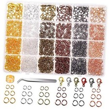 2340Pcs Open Jump Rings Lobster Clasps Jewelry Making - Jewelry Making