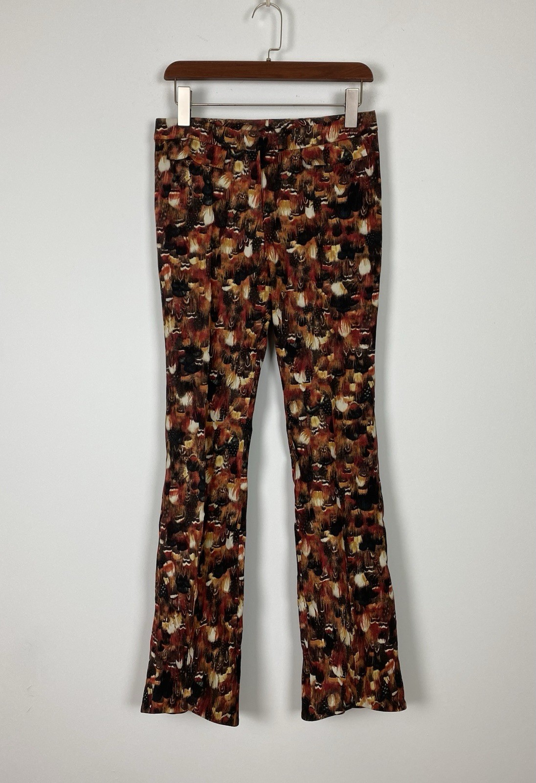 Rare JOHN GALLIANO Paris Women’s Abstract Print Flared Pants Bootcut Size 6