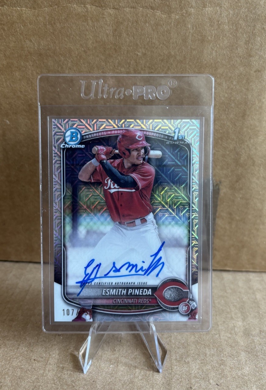 2025 Esmith Pineda Bowman Chrome 1st Auto HTA Choice Refractor #/150