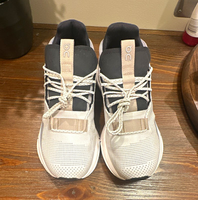 On Cloudnova Nova Ice/Sand - Women's Lace-Up Mesh Low Top Sneakers 26-98488