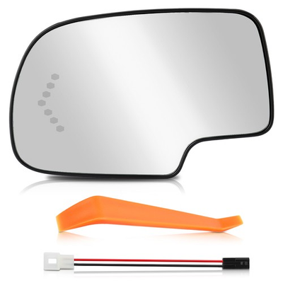 #ad Mirror Glass Heated Turn Signal Driver Side LH for 2003 2007 Chevy GMC Cadillac $16.19