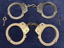 Two Sets Of Police Handcuffs  - Peerless / Smith & Wesson w/ Keys