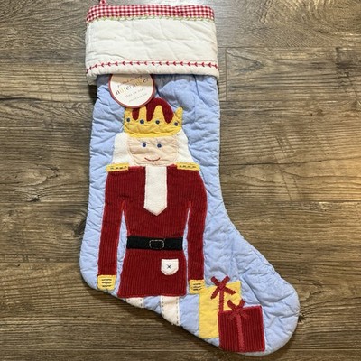 Pottery Barn Kids Nutcracker Quilted Christmas Stocking NWT No Monogram