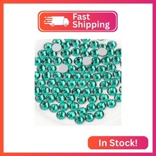 Beadsland Flat Back Crystal Rhinestones Round Gems for Nail Art and Craft Glue F