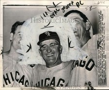 1959 Press Photo Baseball manager Al Lopez, pitchers Bob Shaw & Dick Donovan, CA