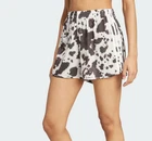 ADIDAS ORIGINALS SATIN ANIMAL COW PRINT SHORTS  UK XS,S,M  BNWT  CREAM/BROWN