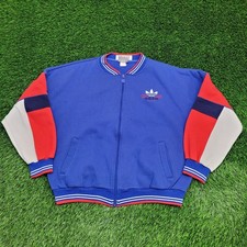 Vintage 80s ADIDAS Track Jacket 2XL 26x25 Cro...