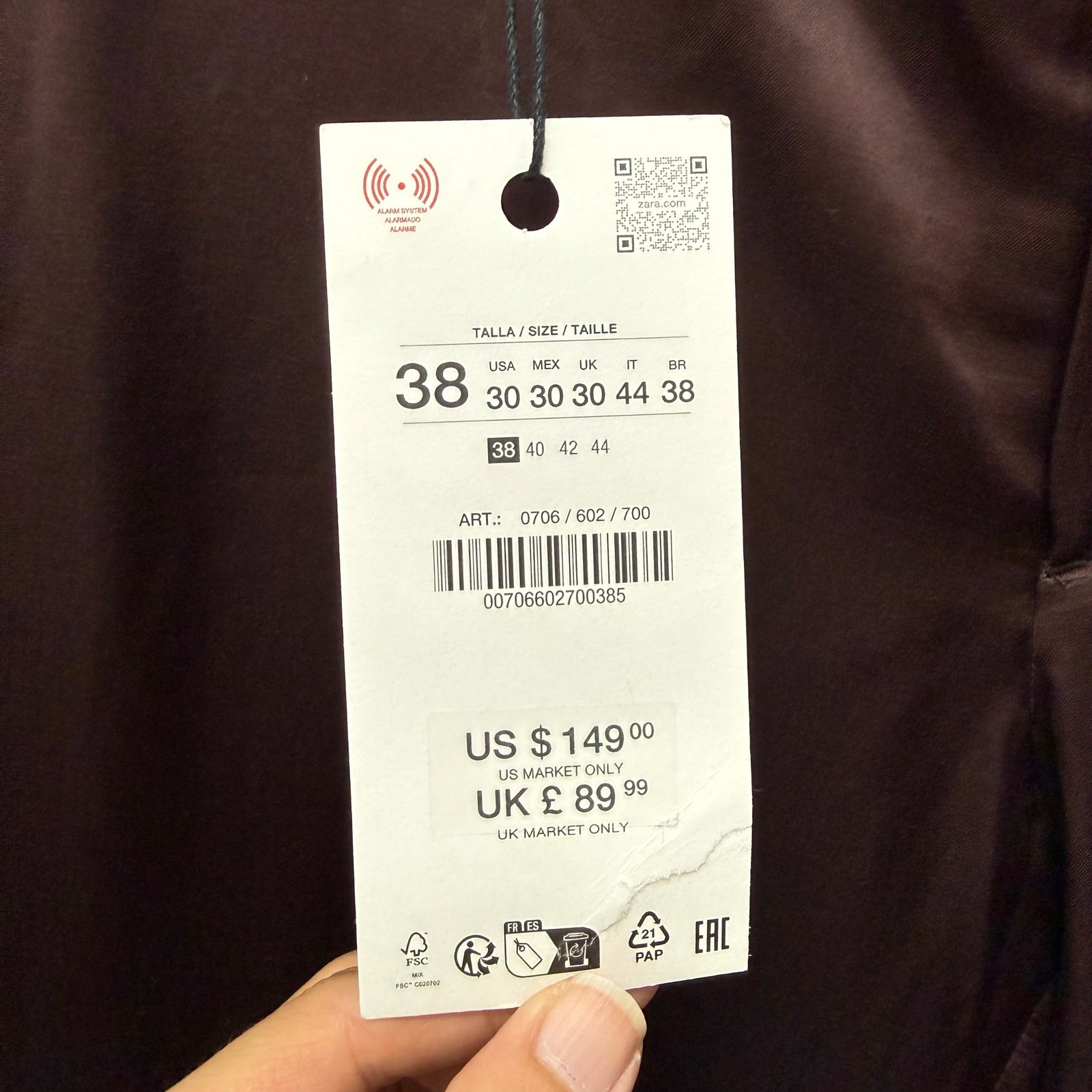 Zara Ludovic de Saint Sernin Brown Satin Flared Trousers Mens 30 0706/602/700 thumbnail 5