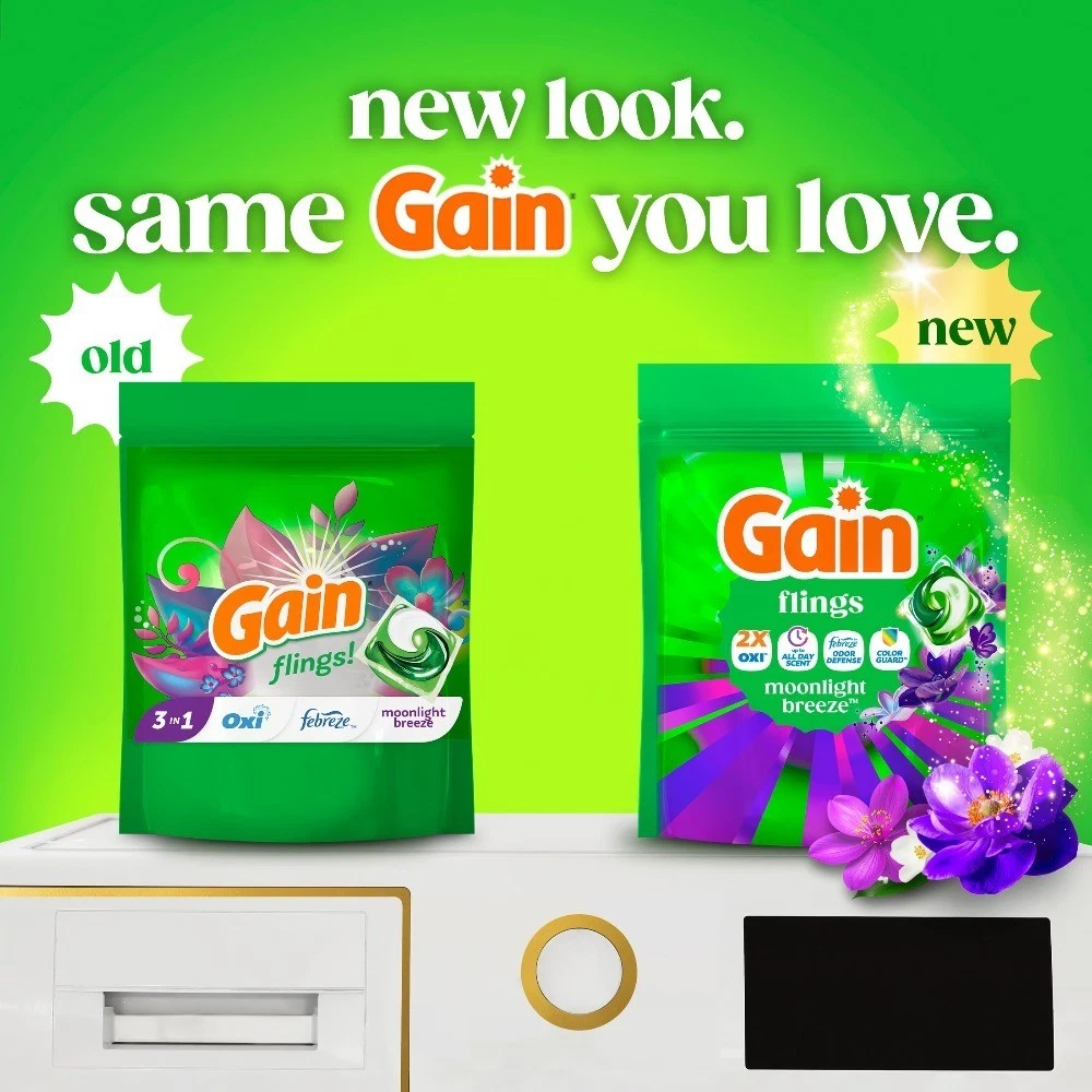 Flings Laundry Detergent Soap Pacs, 4-in-1 Oxi Boost and Febreze, Moonlight - thumbnail 2