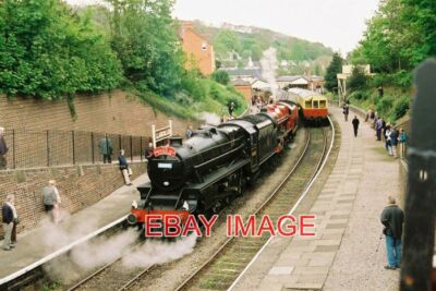 PHOTO  LMS 4-6-0S BLACK 5MT 44801 (ACTUALLY 44806 RENUMBERED) & 6100 'ROYAL SCOT