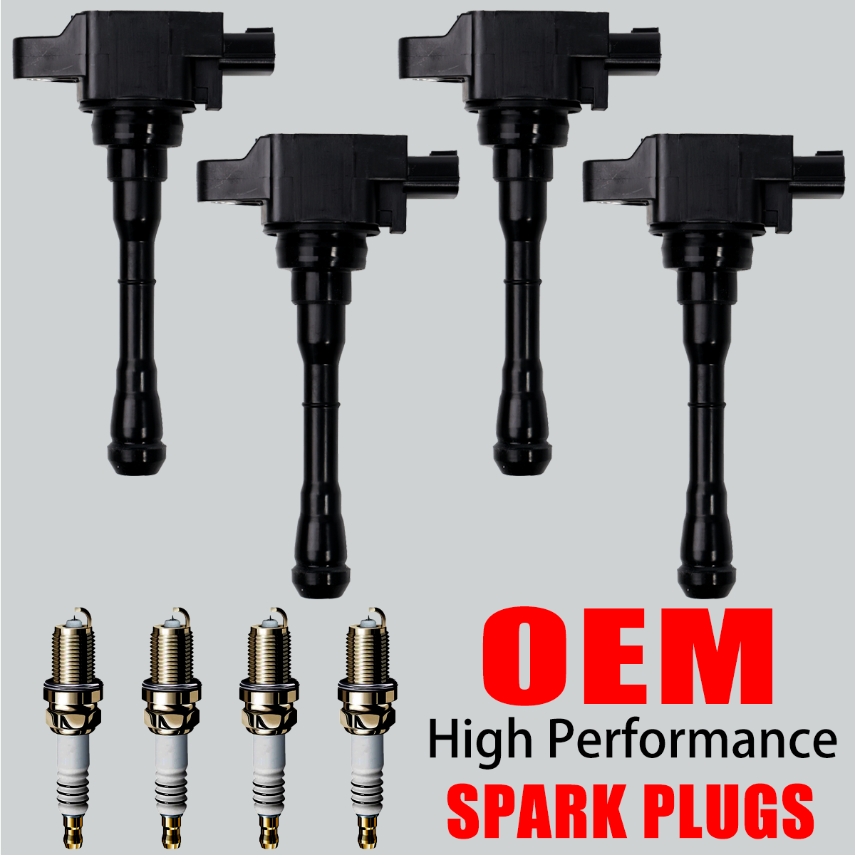 2011-2017 Nissan Juke 1.6L OEM 4X Ignition Coil Set & Iridium Plugs UF659