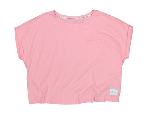 Calvin Klein Performance Chest Pocket Bungee Hem Womens T-Shirt XXL NWT Hibiscus