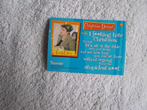 Inkworks 2002 - The Osbournes: "CHRISTMAS DINNER" #7 Trading Card AGE 13+ - Picture 2 of 2