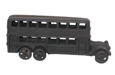 A C Williams Cast Iron Double Decker Bus & Driver Toy