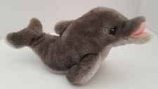 Vintage R. DAKIN 1979 Nutshell DOLPHIN 10" Stuffed Plush Toy Animal HTF