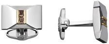 Dolan Bullock 18k gold & ss Cufflinks smoked ...