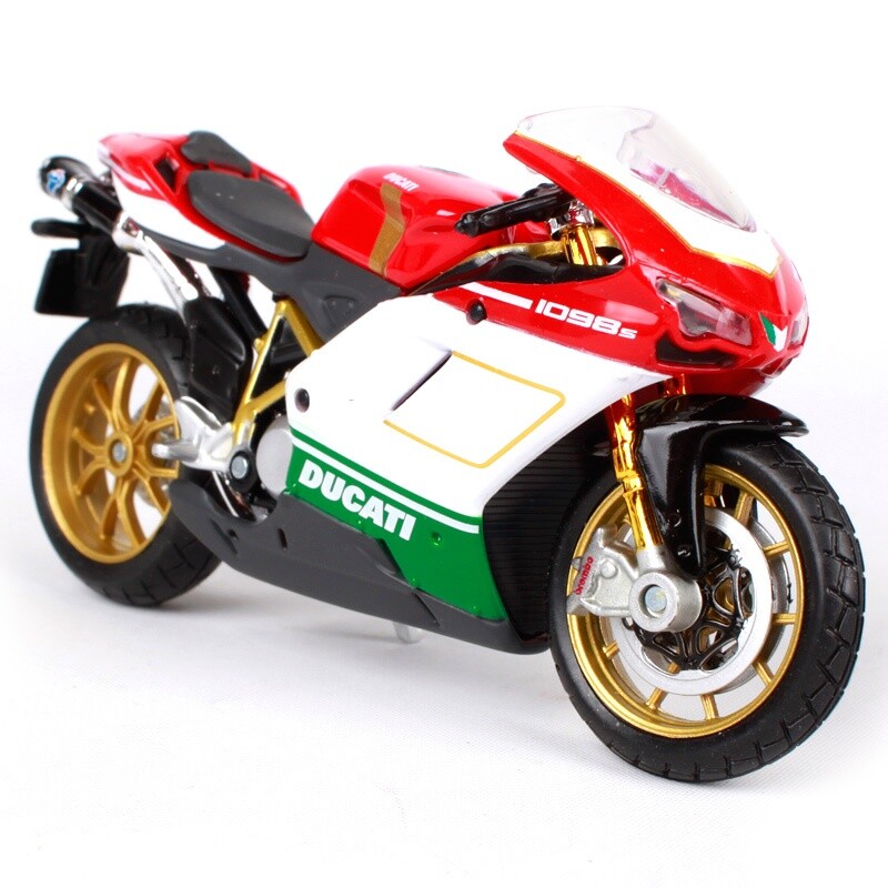 DUCATI ミニチュアバイク　置物 Maisto 1:18 Scale DUCATI 1098S Alloy Motorcycle Bike Model Toy