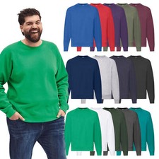 Sweatshirt Sweater Pullover Plain Jumper Top Mens Fruit of the Loom Classic