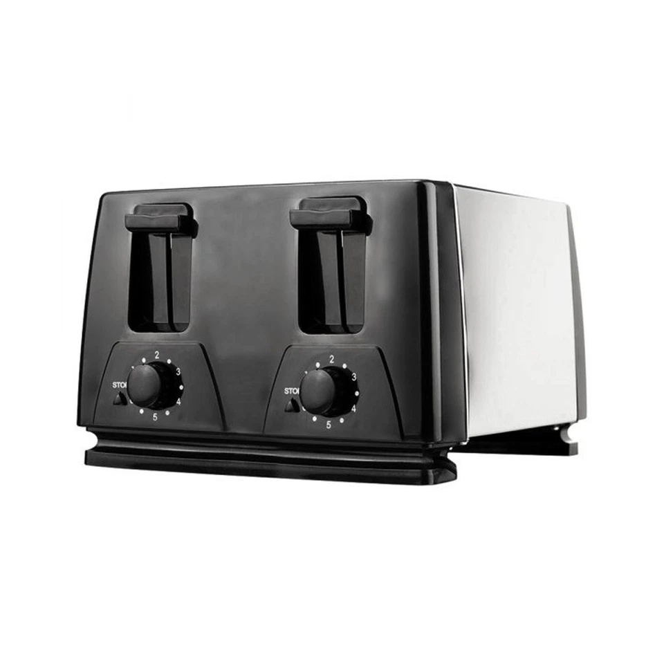 Brentwood 1300W 4 Slice Toaster In Black And Silver |4499 - Image 3 of 4