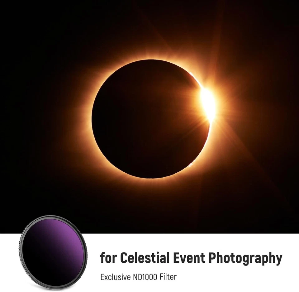 40.5MM ND2-1000 Neutral Density Lens Filter for Celestial Event Solar Eclipse - Image 3 of 4