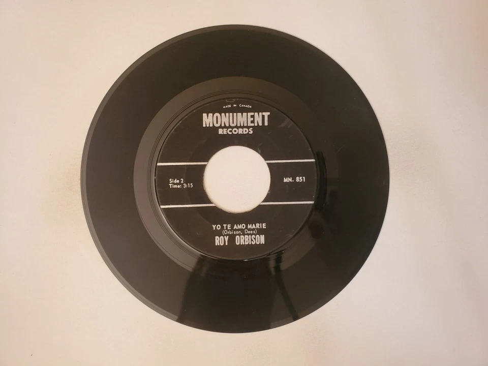 Roy Orbison - Pretty Woman / Yo Te Amo Marie (Vinyl Record) - Image 2 of 2