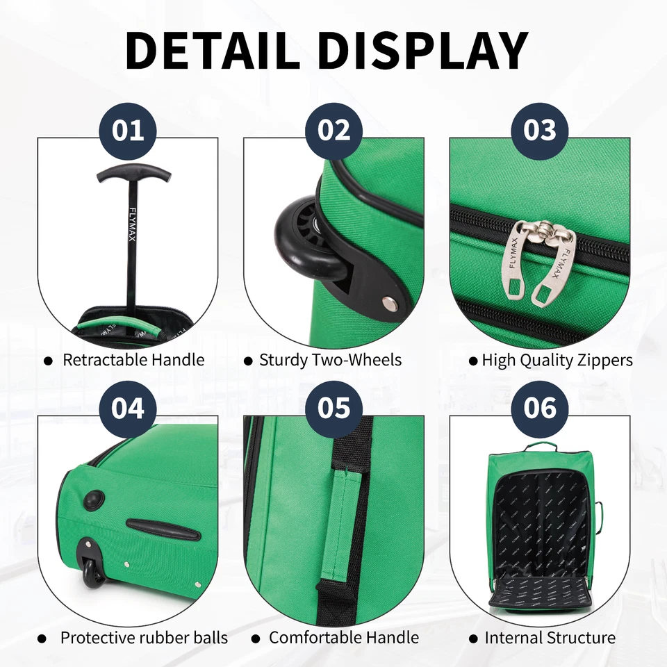 Flymax Easyjet 56x45x25cm Cabin Bag Hand Luggage Flight Bag Case Jet 2 BA - Image 4 of 4