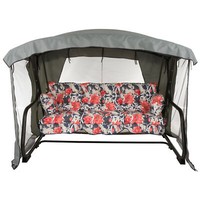 Hollywoodschaukel Gartenschaukel 3-Sitzer Schaukel Sonnendach Campingschaukel