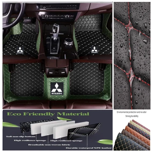 For Mitsubishi All Models Car Floor Mats Luxury Custom Waterproof Pad Carpets - Imagen 37 de 41
