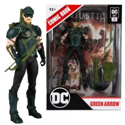DC Direct McFarlane GREEN ARROW 7'' Action Figure with Injustice 2 With Comic 