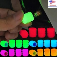 16x Glow-in-the-dark Tire Nozzle Cap Rod Cover Illuminated Tire Pressure Cap Usa