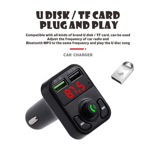 KFZ Bluetooth FM Transmitter Auto Radio MP3 Player Dual USB Ladegerät Adapter DE - Bild 10 von 14