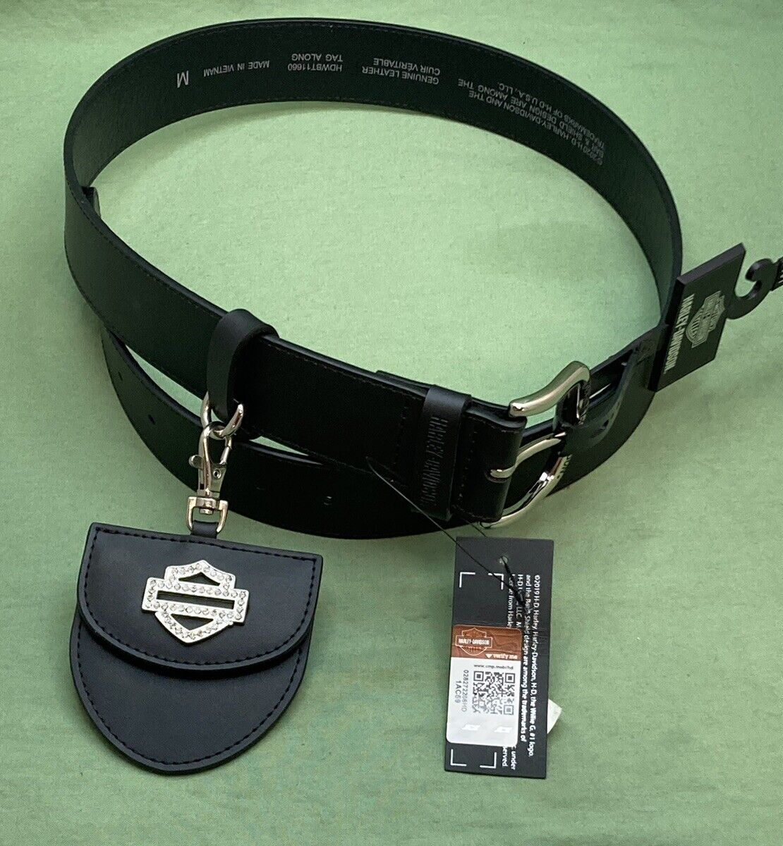 NEW HARLEY DAVIDSON HDWBT11660 Women's Tag Along Leather Belt w