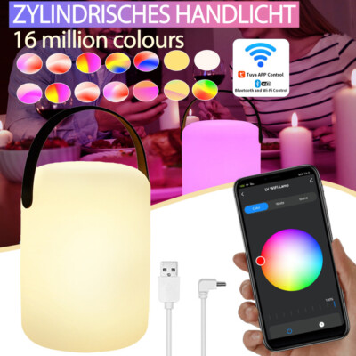 Smart LED Tischlampe, Nachttischlampe Touch Dimmbar TUYA APP for Alexa & Google-