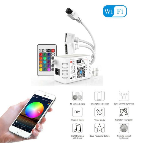 5m 300 Tiras LED 12V RGB SMD 5050 IP65 Tiras WIFI Alexa Banda Regulable Luz - Imagen 9 de 16
