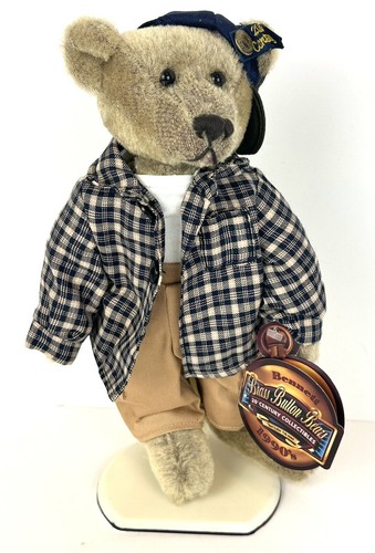 Brass Button Bears Bennett 1990s 20th Century Collectibles w/Stand and Tags 11"