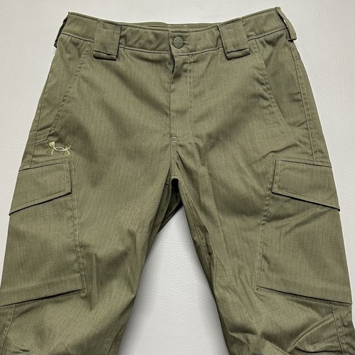 UA Under Armour Enduro Elite Cargo Pants Ripstop Mens 30 x 32 Olive Green - Picture 3 of 19