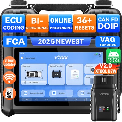 NEU XTOOL D7W V2.0 KFZ OBD2 Diagnosegerät Scanner ECU Coding Auto Fehler Auslese